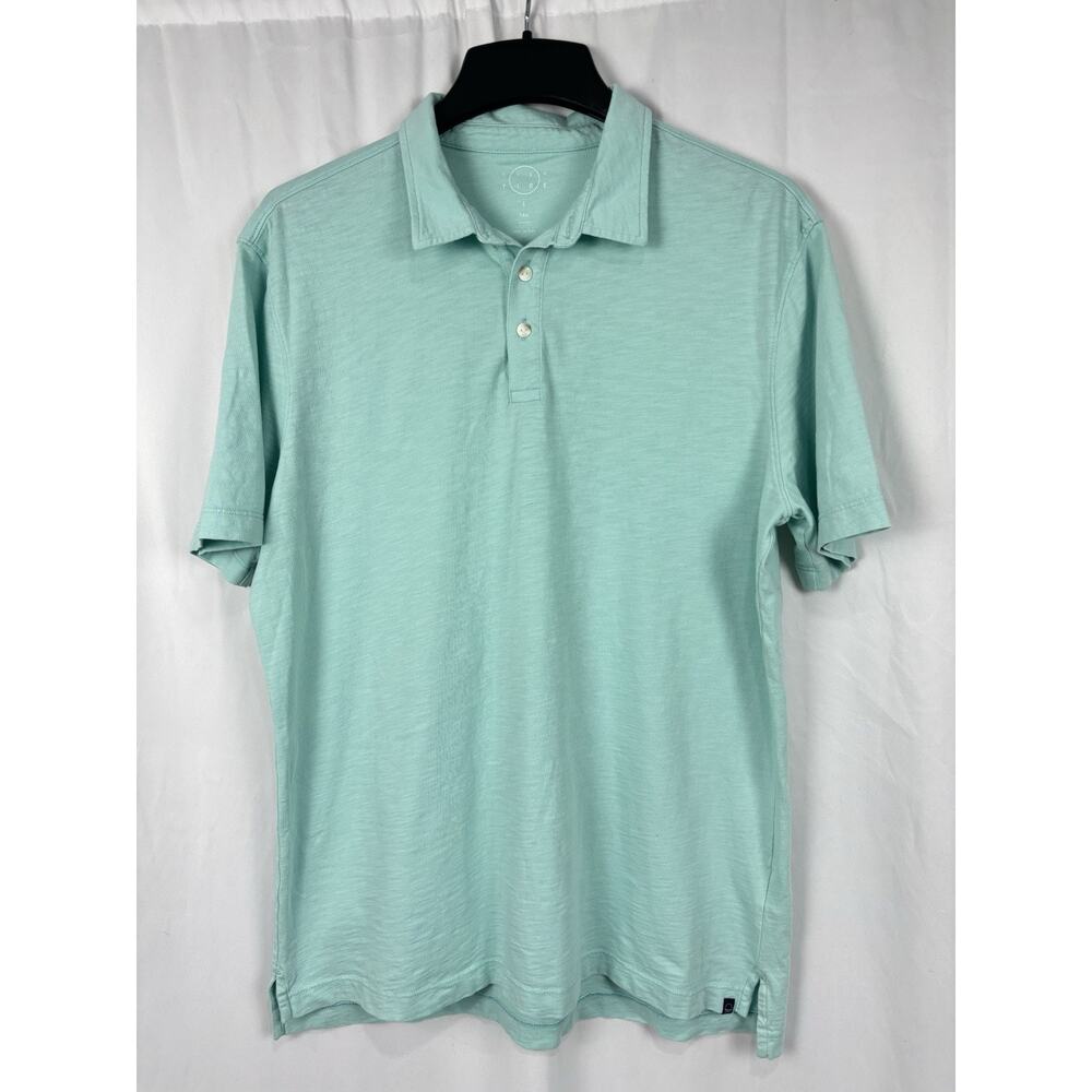 Even Tide Polo Shirt Men’s L Tall Blue Cotton Short Sleeve Lightweight Casual
